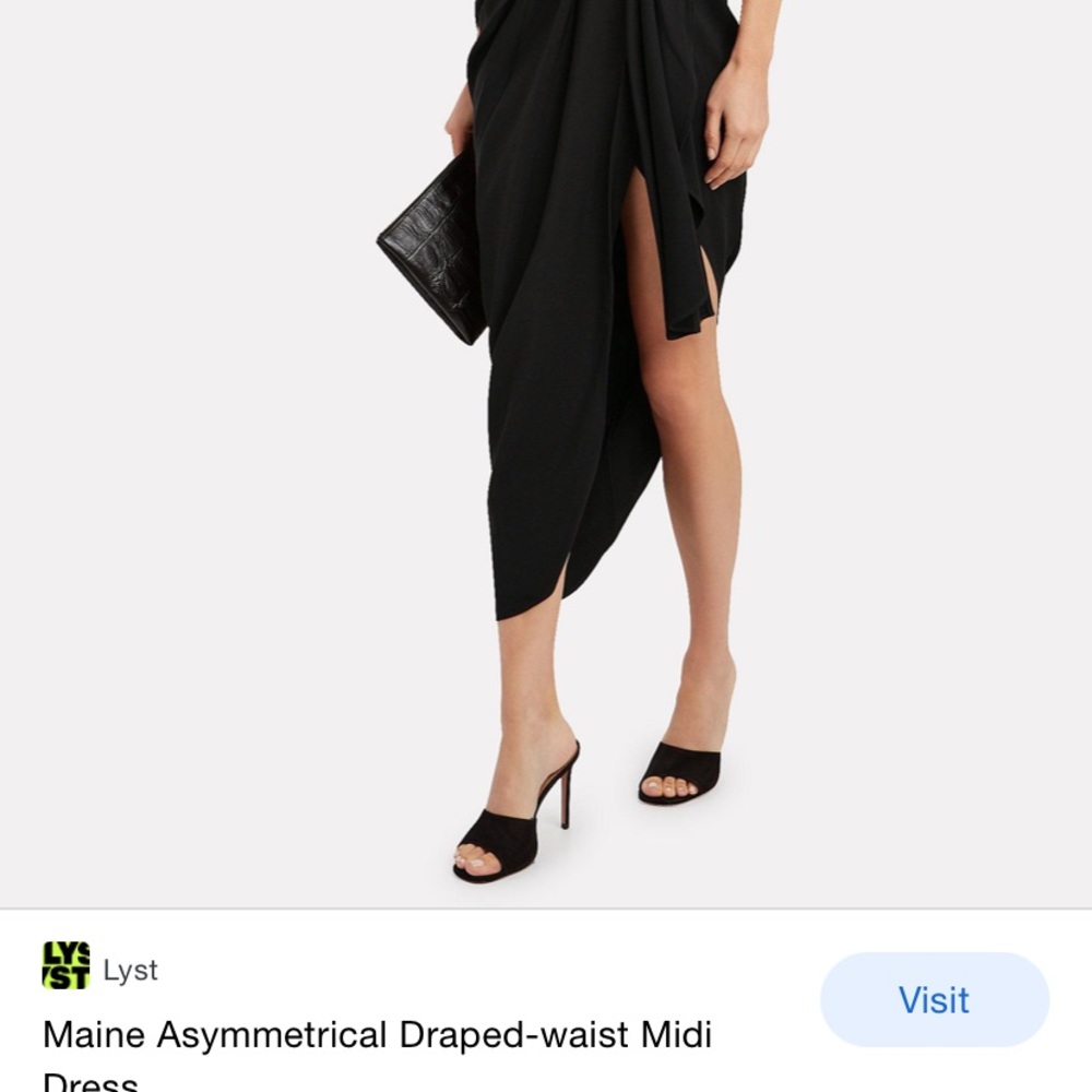 Acler Maine Draped Midi Dress with Ring Detail - Picture 6 of 13